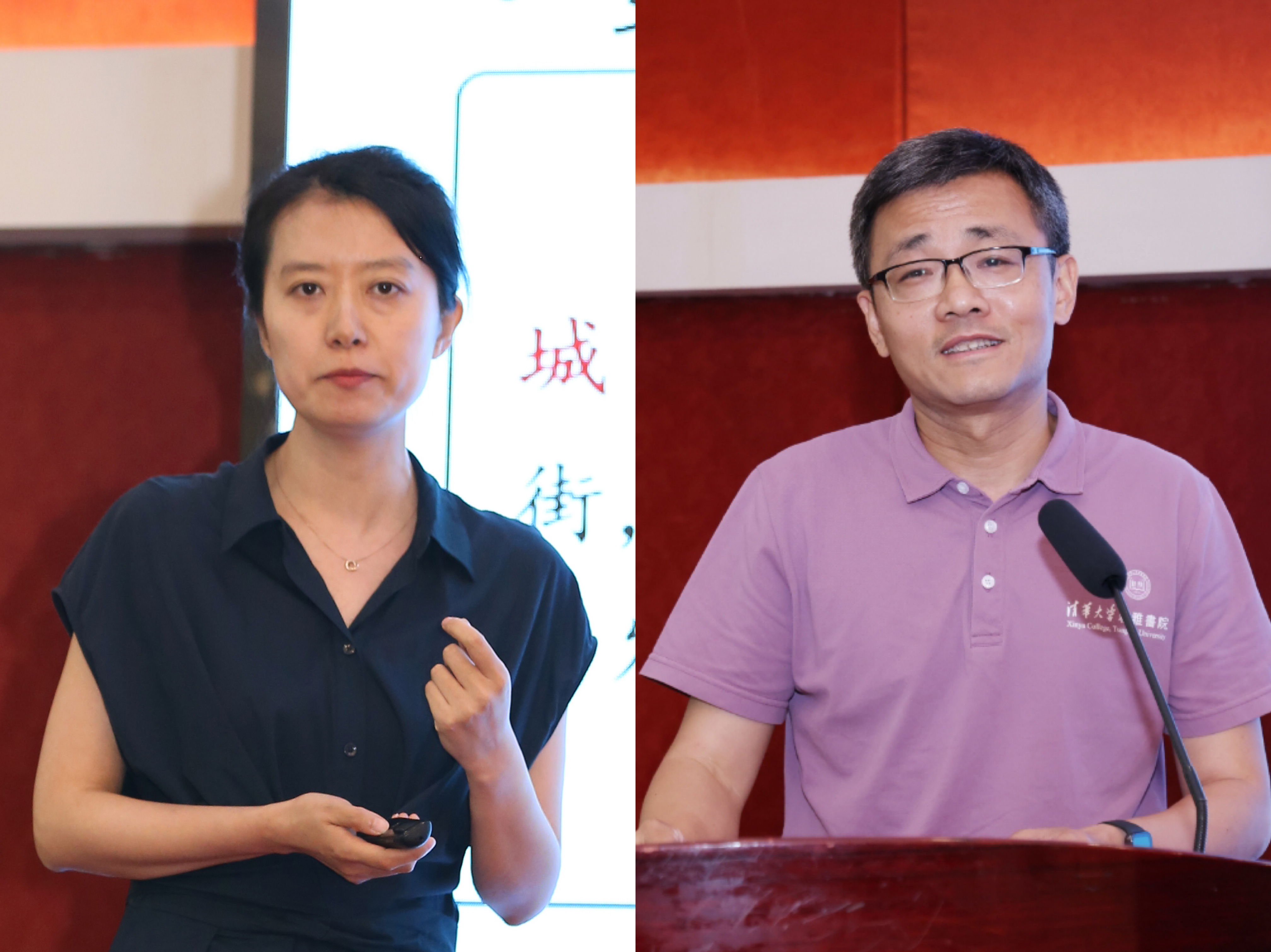 20240511-开云游戏平台第十三届青年教师教学沙龙暨教改项目中期交流研讨会-董瑞林-郭璐(左)带来教学示范课,梅赐琪(右)进行总结点评.jpg