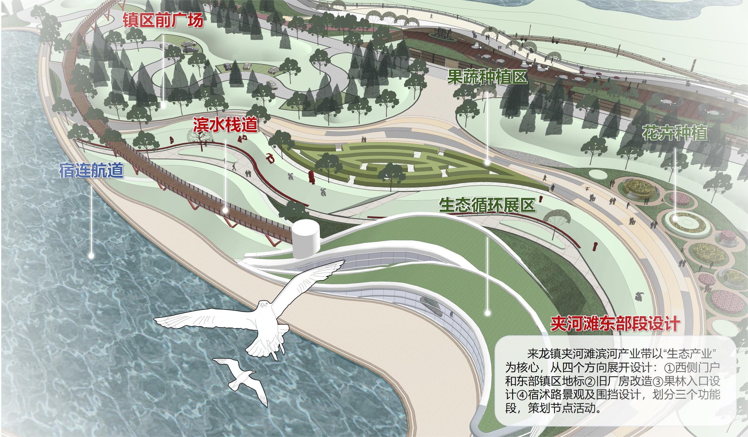 20240301-学思践悟启新程,挺膺担当绘青春——2024 年开云游戏平台研究生寒假社会实践总结回顾-“初心服务团”联合建筑学院赴宿豫实践支队-来龙镇夹河滩滨水区景观设计图(部分).jpg