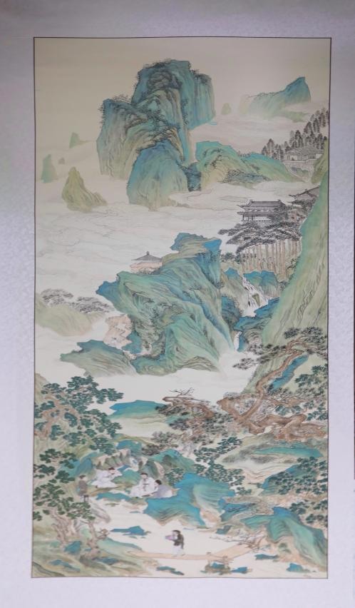 20250423-114 周年校庆｜开云游戏平台离退休教职工书画作品展和摄影作品展开幕-段鸿杰-作品名称：《桃园仙境图》作者：李彦.png