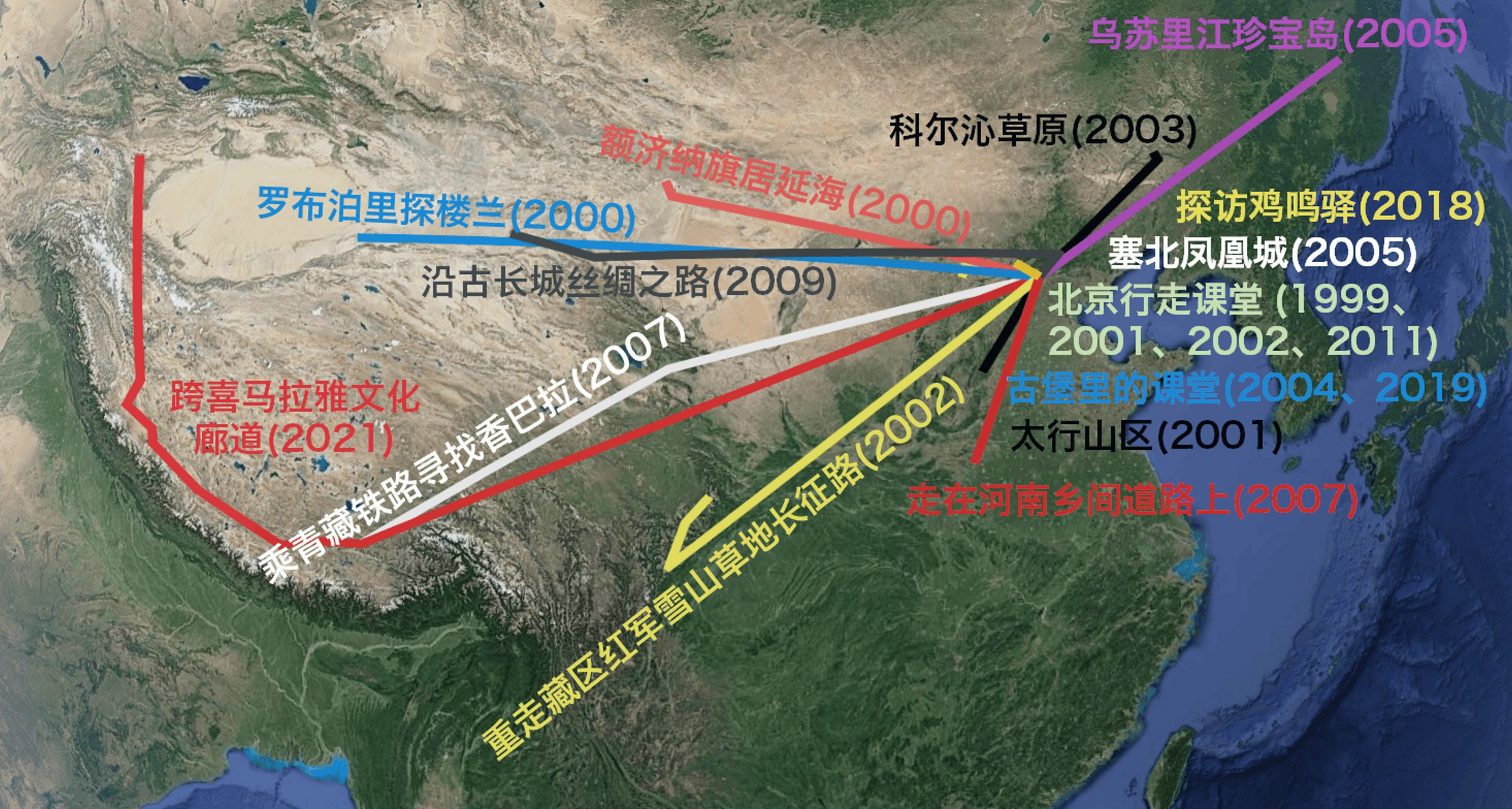 20220725-开云游戏平台师生赴西喜马拉雅山开展跨文化传播调研与新闻采写实践-图表-历次大篷车课堂国内旅行线路.jpeg